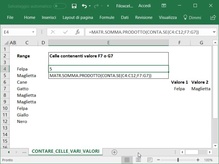 Scopri Come Contare Le Celle Su Excel Contenenti Dei Valori