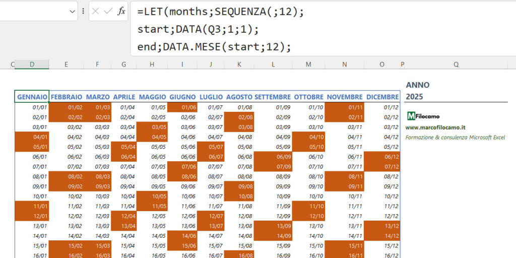 COME_CREARE_CALENDARIO_DINAMICO_MICROSOFT_EXCEL_MARCOFILOCAMO_MENSILE