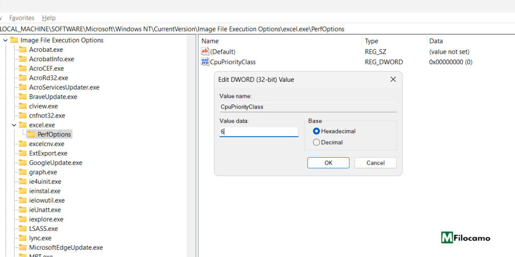 COME_IMPOSTARE_PRIORITÀ_MICROSOFT_EXCEL_WINDOWS_11_MARCOFILOCAMO_CPUPRIORITYCLASS_VALORE