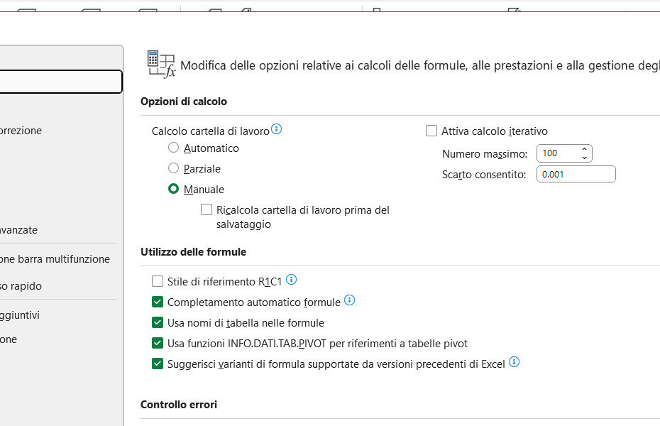 QUALI_SONO_OPZIONI_CALCOLO_MICROSOFT_EXCEL_MARCOFILOCAMO_MENU_COMPLESSIVO