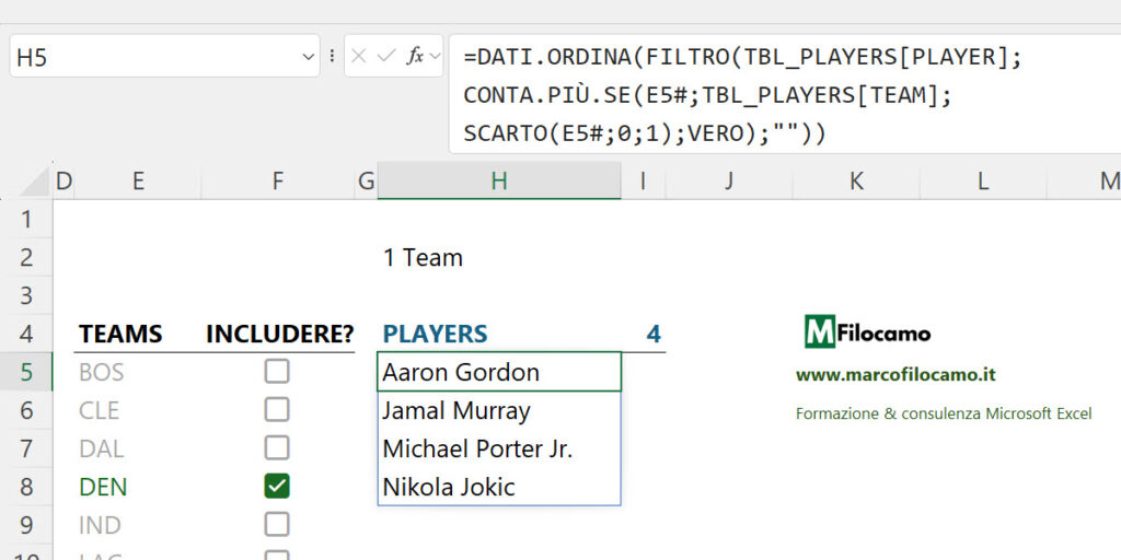 COME_INSERIRE_CHECKBOX_MICROSOFT_EXCEL_MARCOFILOCAMO_FORMULA_GIOCATORI