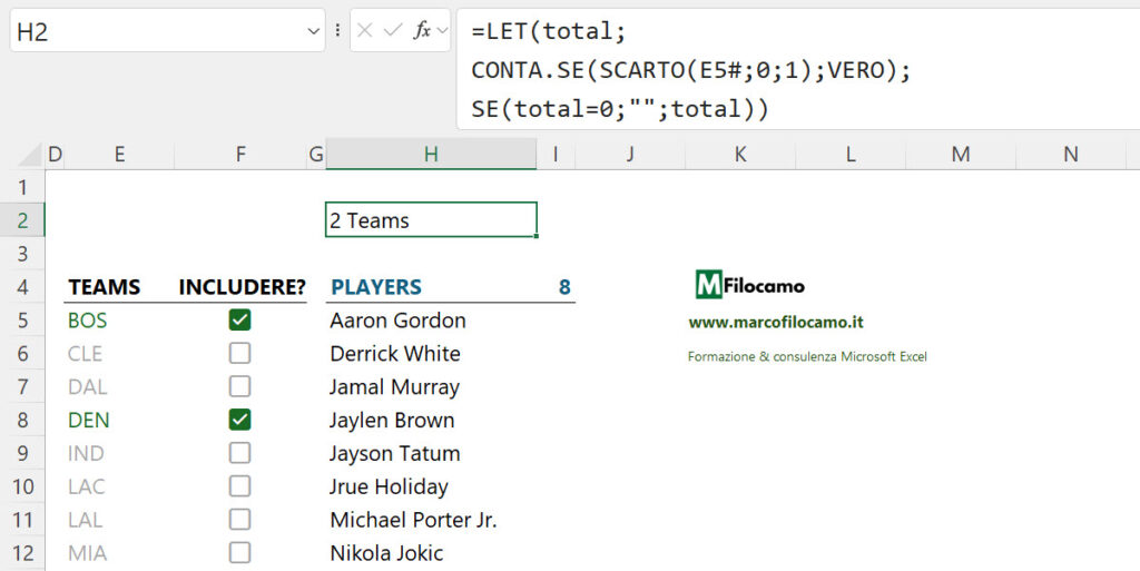 COME_INSERIRE_CHECKBOX_MICROSOFT_EXCEL_MARCOFILOCAMO_FORMULA_RECAP