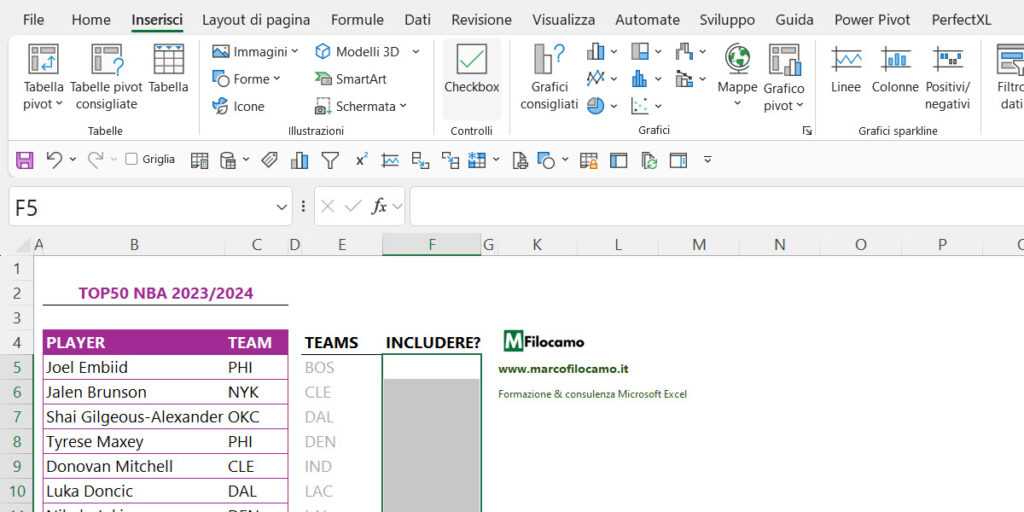 COME_INSERIRE_CHECKBOX_MICROSOFT_EXCEL_MARCOFILOCAMO_INSERISCI_CHECKBOX