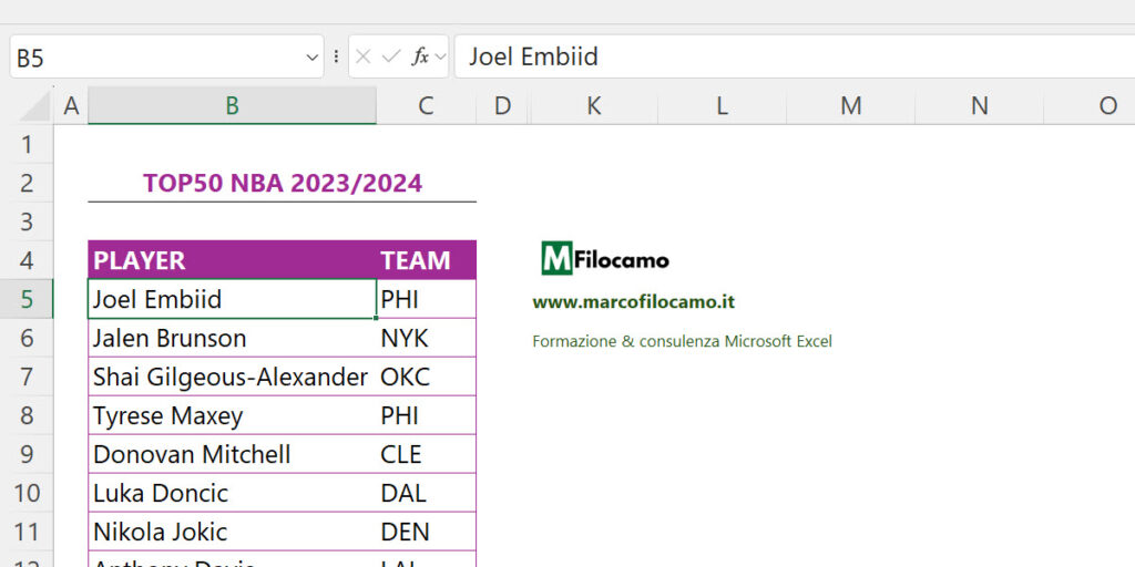 COME_INSERIRE_CHECKBOX_MICROSOFT_EXCEL_MARCOFILOCAMO_TABELLA_PARTENZA