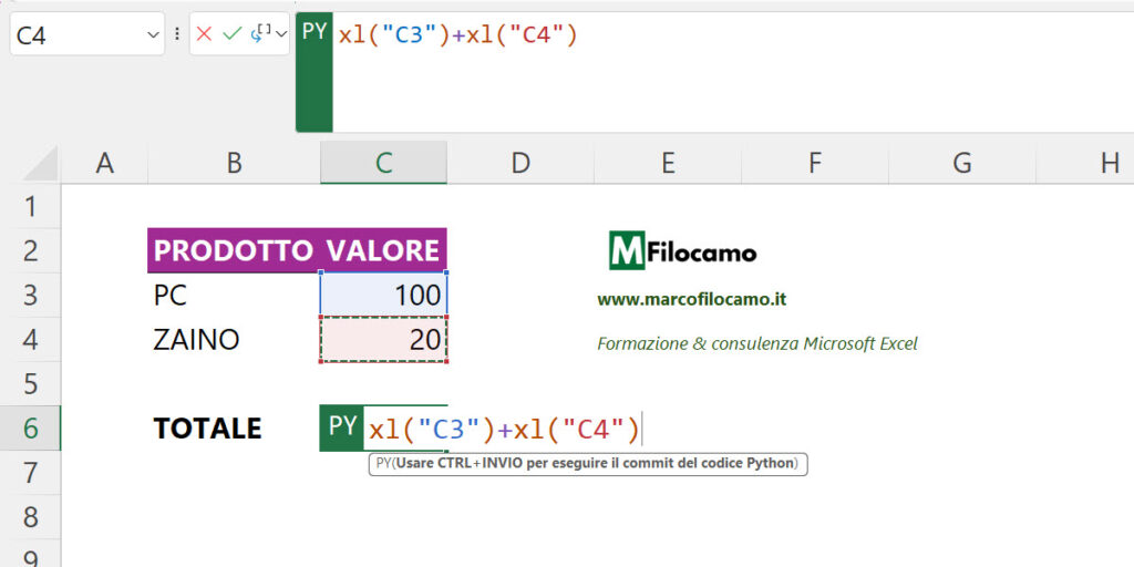 PYTHON_IN_EXCELL_MARCOFILOCAMO_SOMMA_CELLE