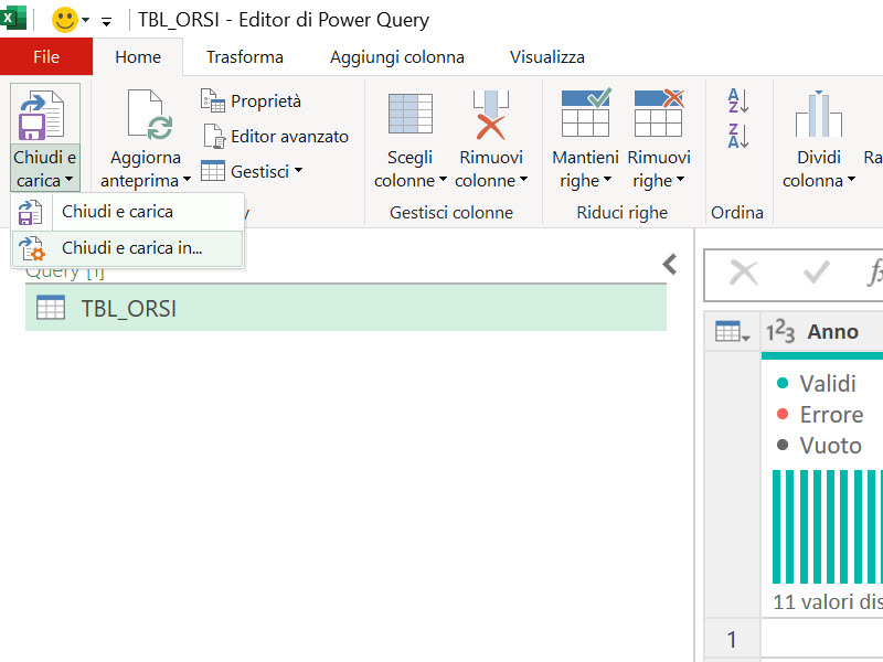 POWER_QUERY_EXCEL_CHIUDI_CARICA_IN_MARCOFILOCAMO